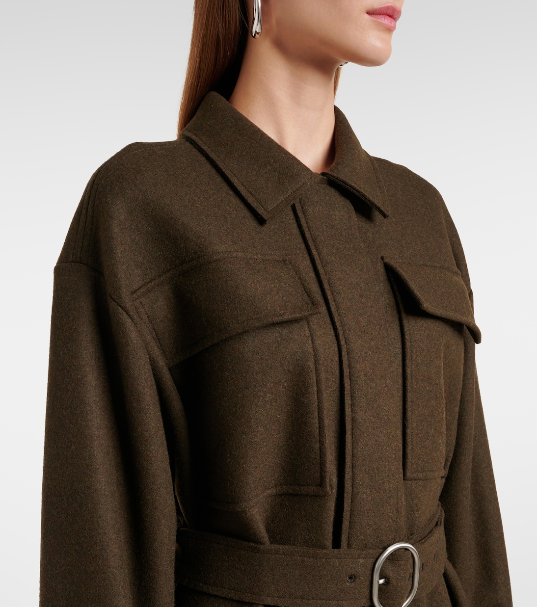 Abito chemisier in misto lana | Jil Sander
