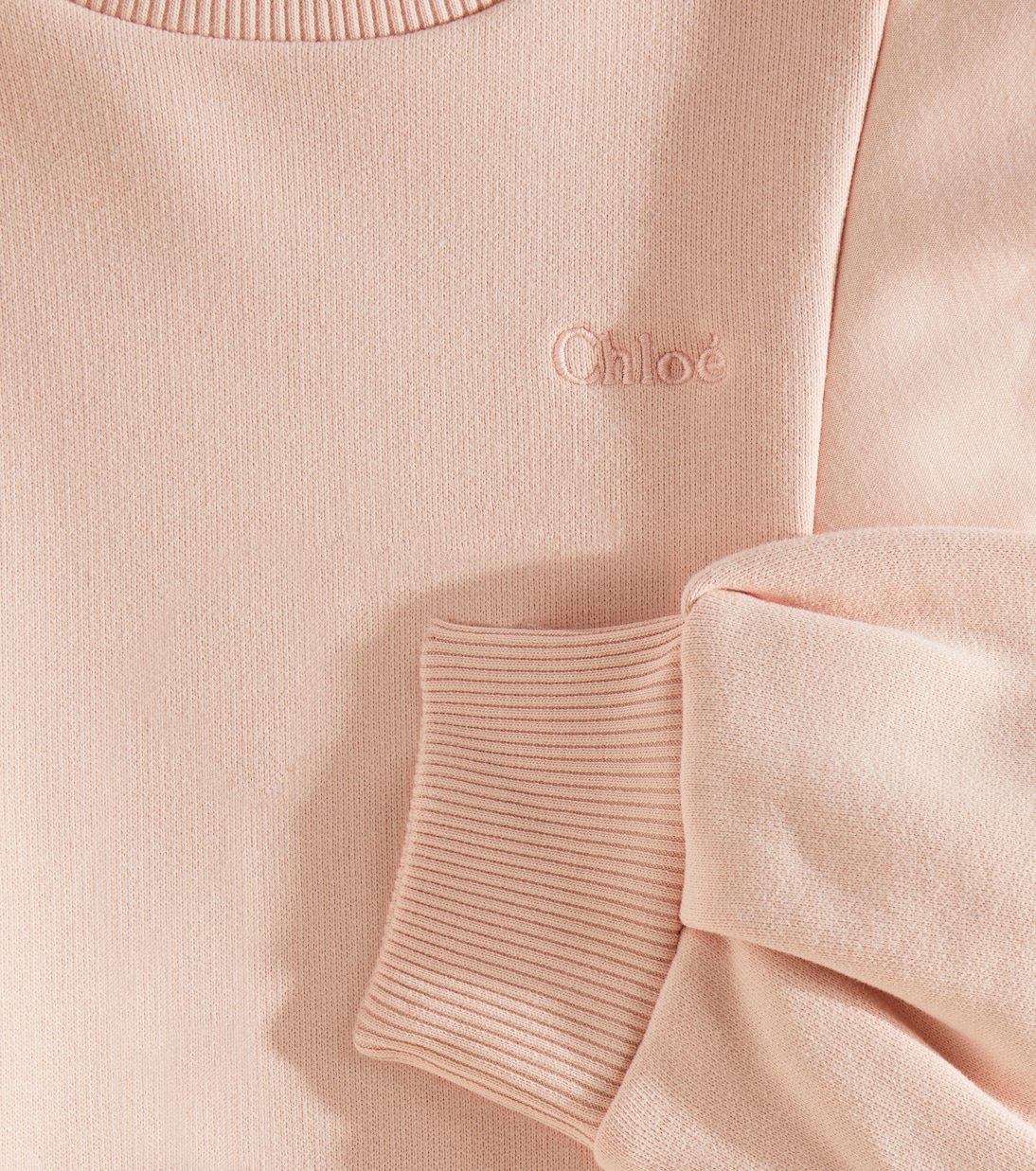 Abito in cotone con volant | Chloé Kids