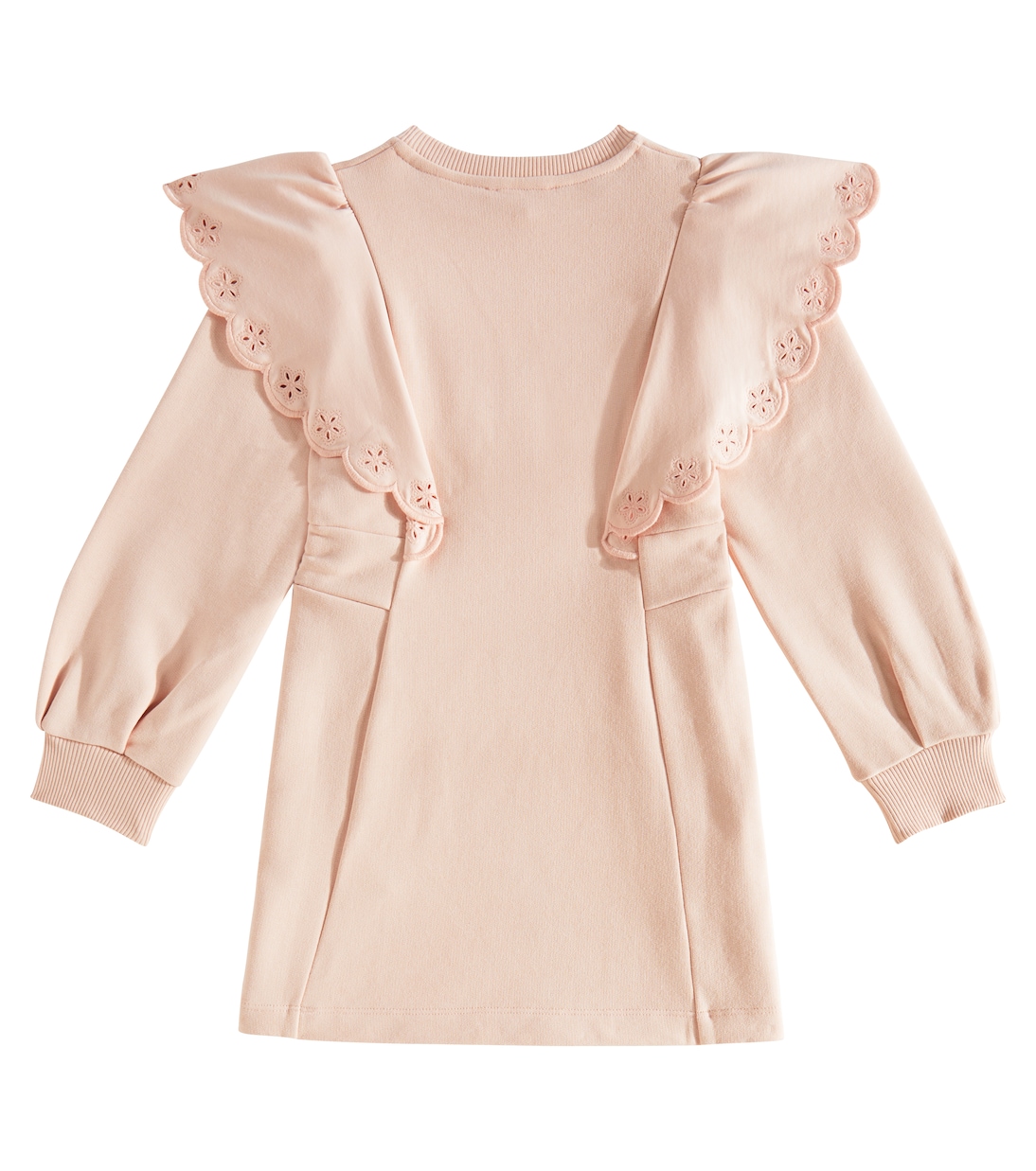 Abito in cotone con volant | Chloé Kids