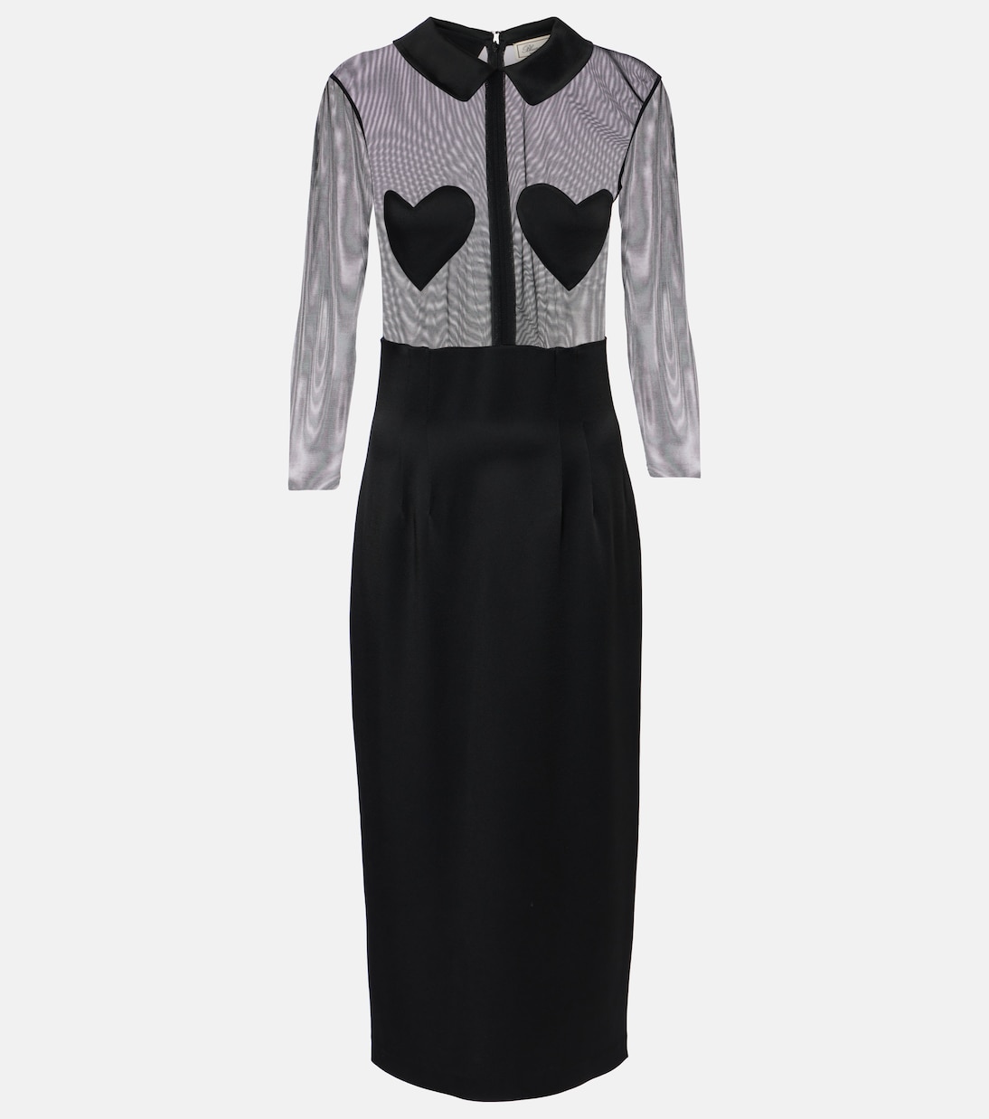Mesh and satin midi dress | Blumarine