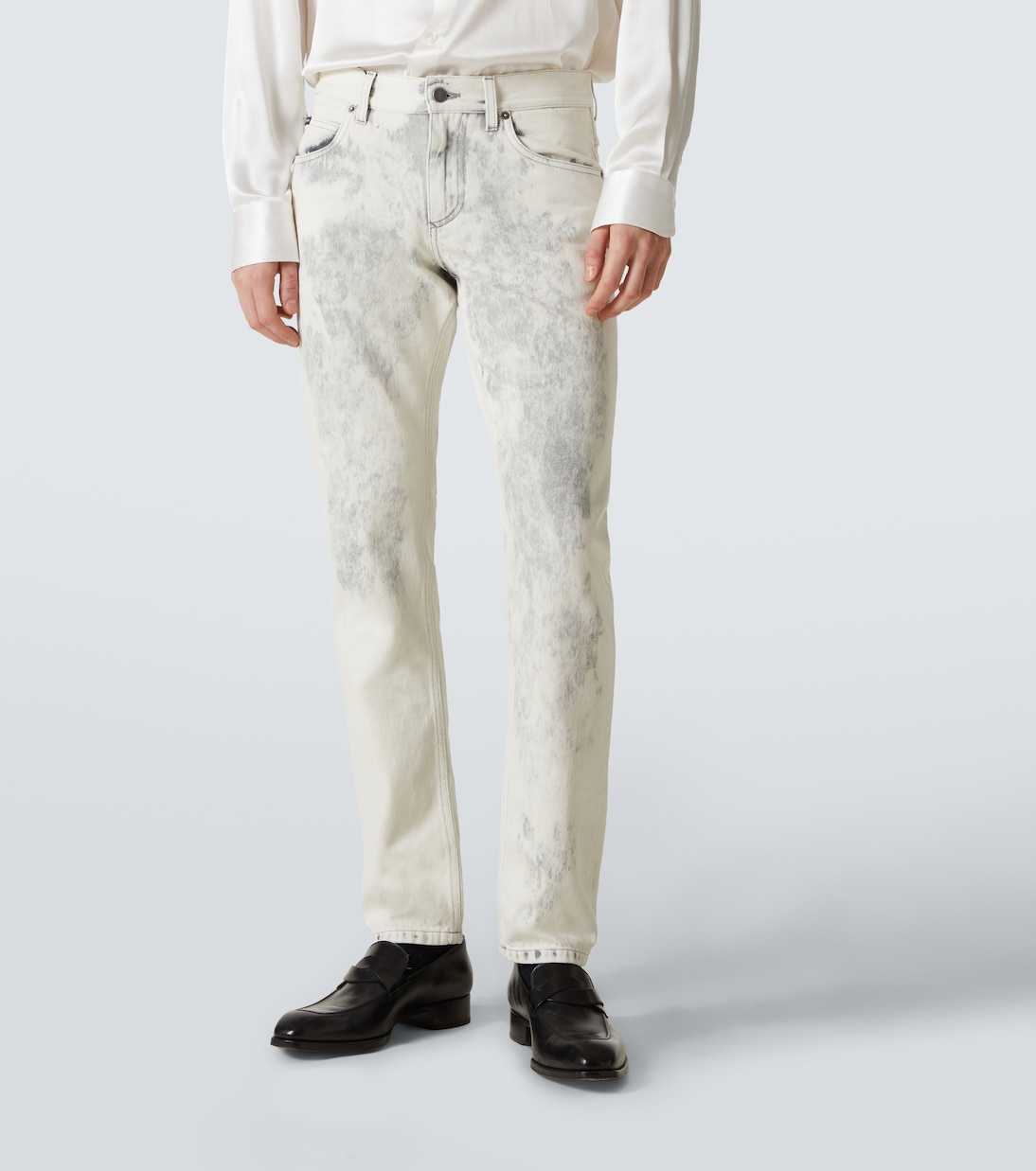 Jeans regular con stampa | Dolce&Gabbana
