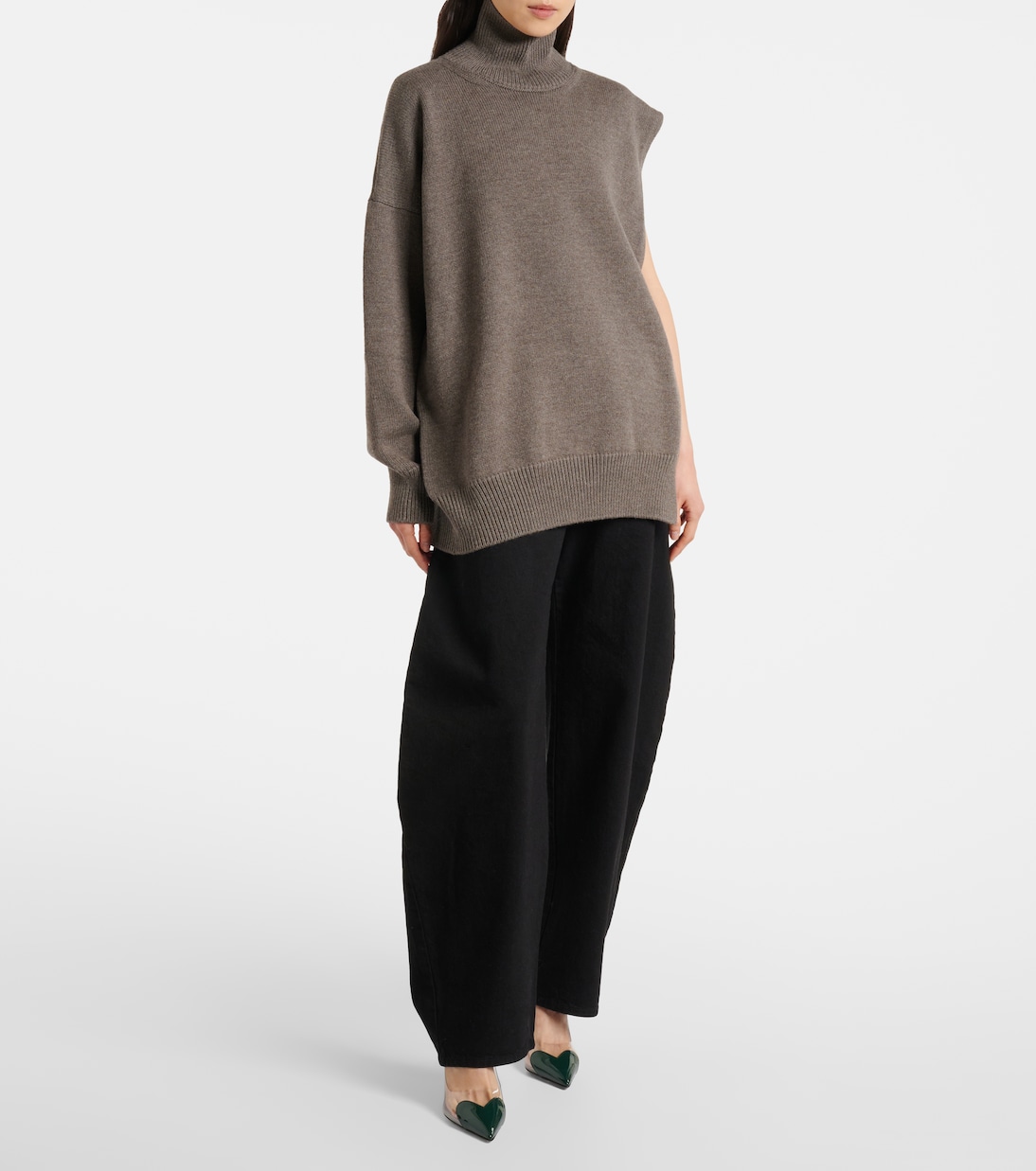 Escarpins Le Cœur 90 en cuir verni et PU | Alaïa