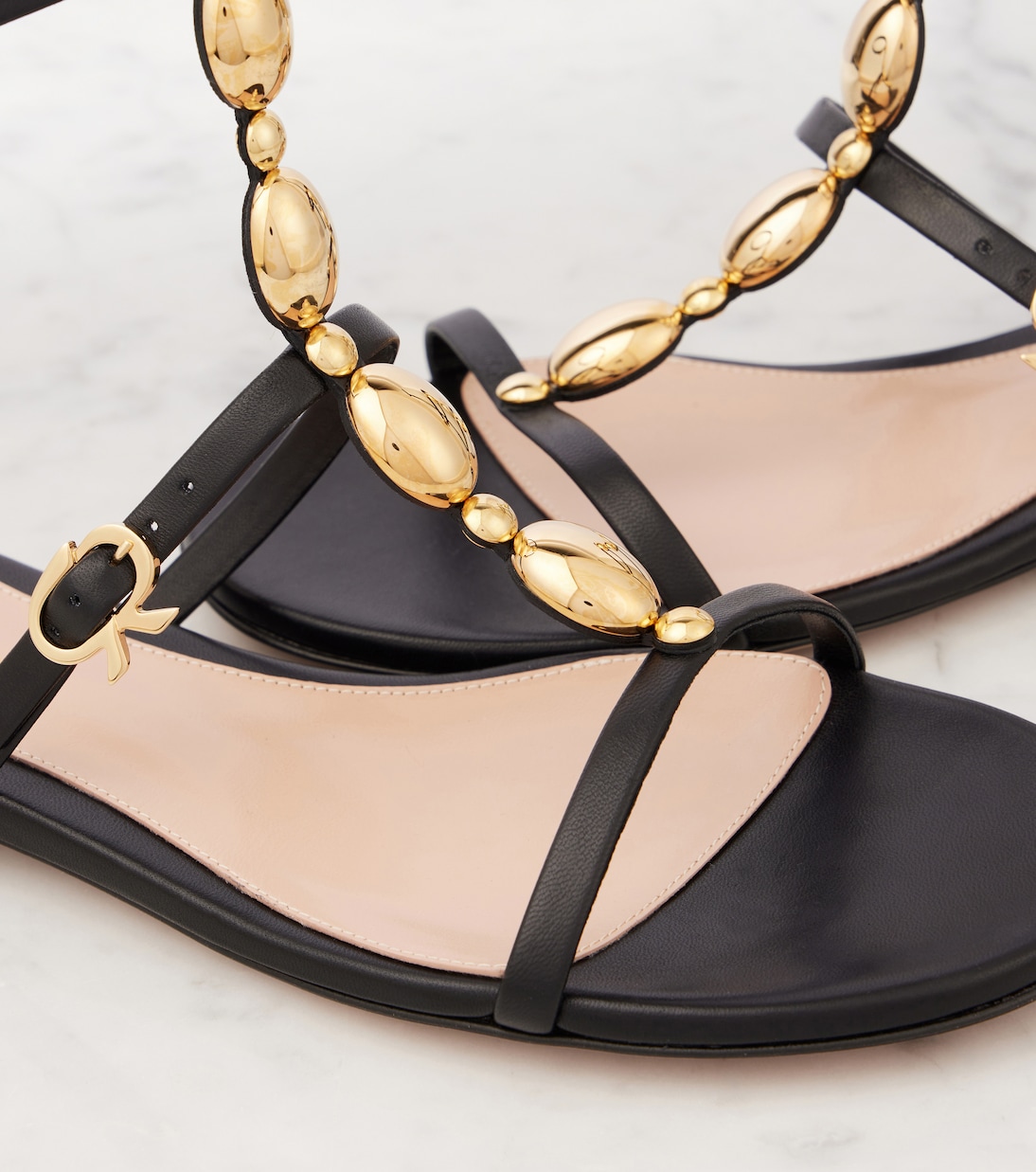 Sandales en cuir à ornements | Gianvito Rossi