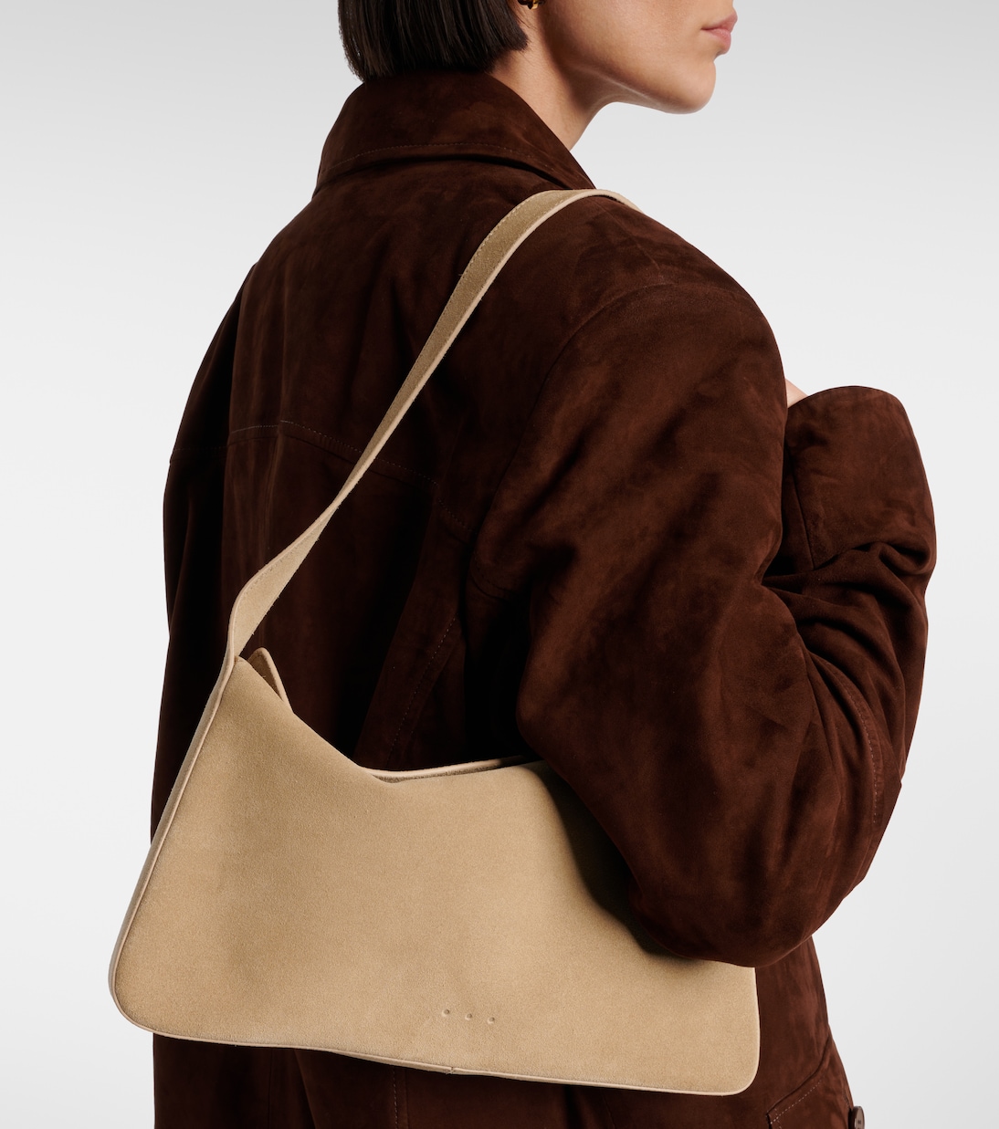 Schultertasche Small aus Veloursleder | Aesther Ekme
