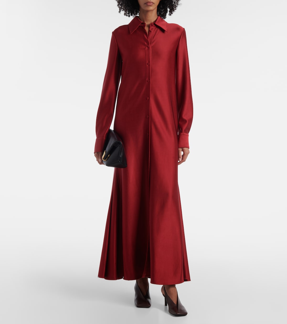 Abito chemisier in raso | Jil Sander