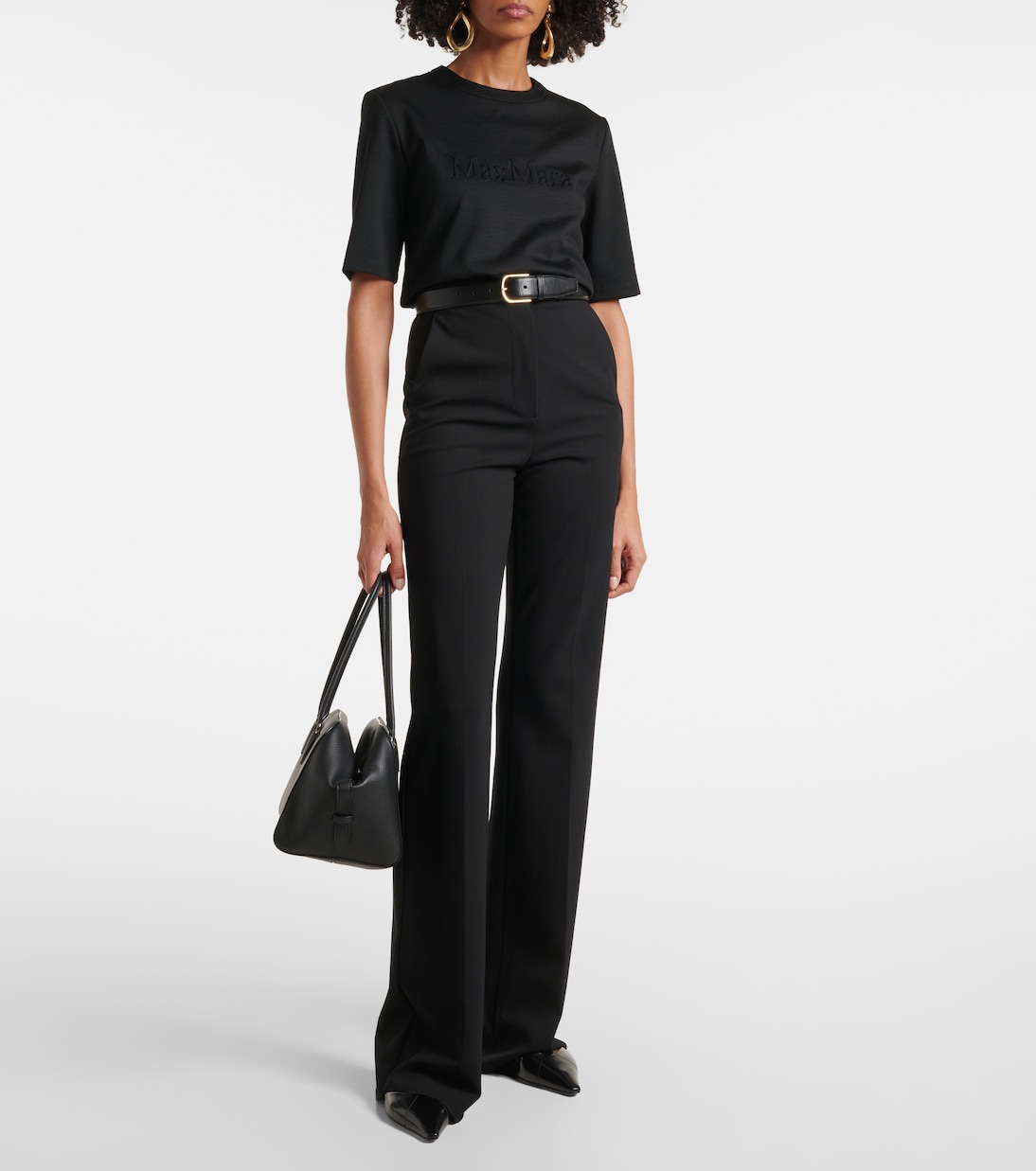 T-shirt Peter in lana con logo | Max Mara