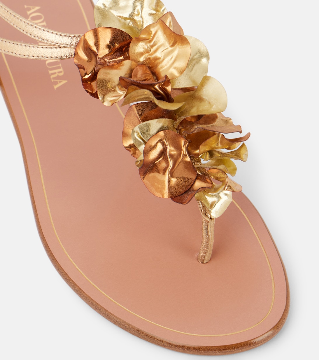 Appliqué metallic leather sandals | Aquazzura