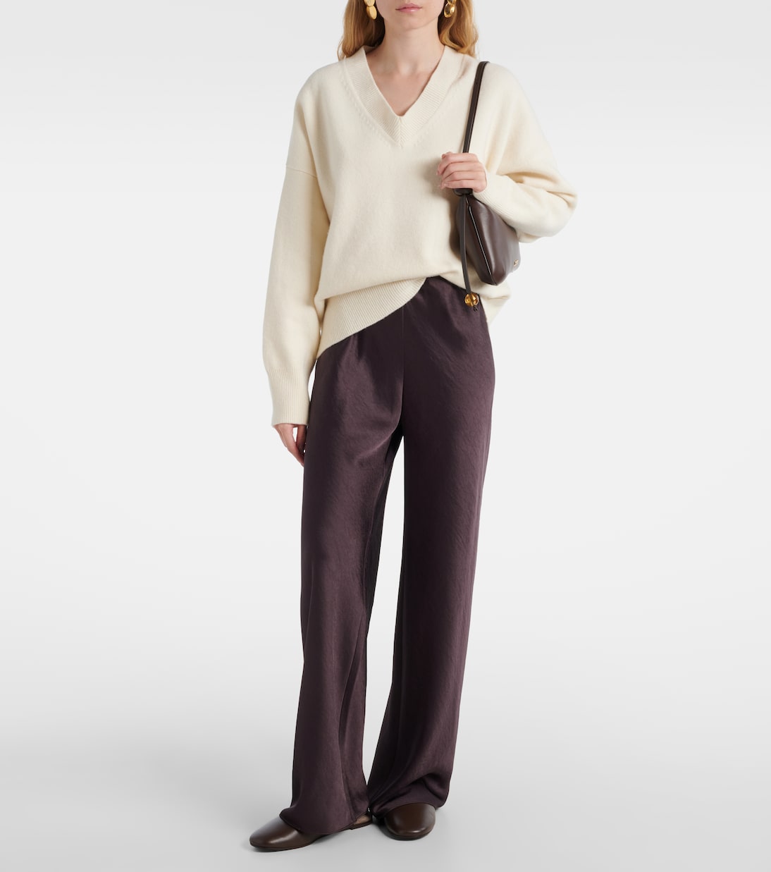Fluid high-rise satin wide-leg pants | Vince