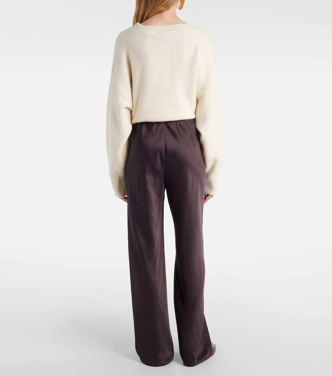 Fluid high-rise satin wide-leg pants | Vince