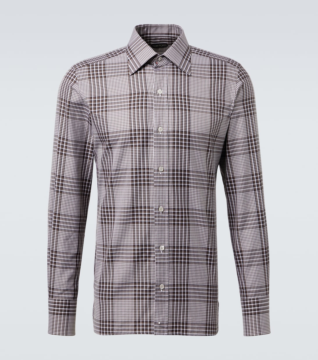 Camisa de algodón a cuadros Príncipe de Gales | Tom Ford