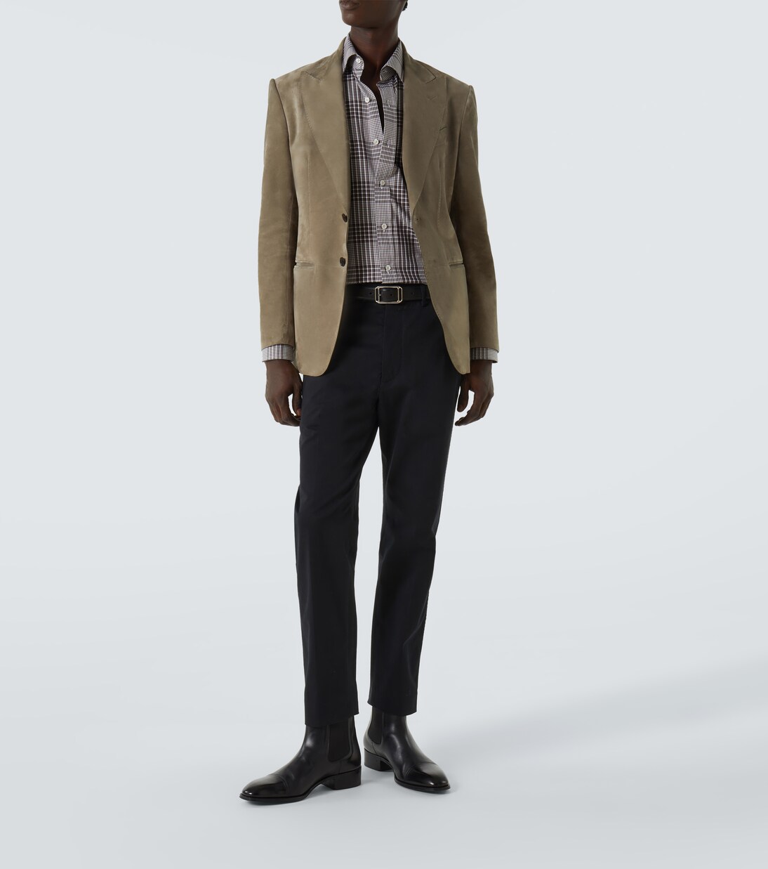 Camisa de algodón a cuadros Príncipe de Gales | Tom Ford