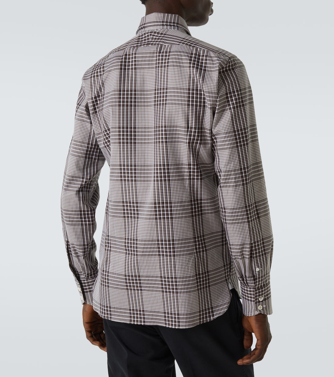 Camisa de algodón a cuadros Príncipe de Gales | Tom Ford