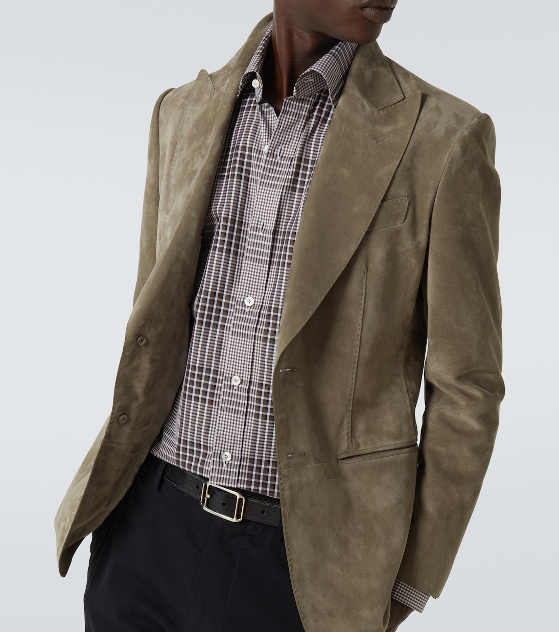 Camisa de algodón a cuadros Príncipe de Gales | Tom Ford