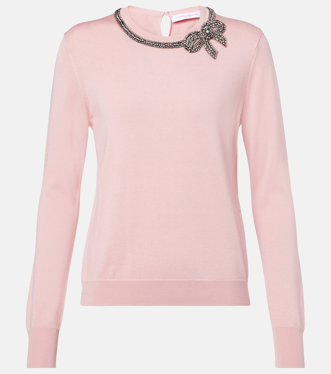 Pull en soie et coton à ornements | Carolina Herrera