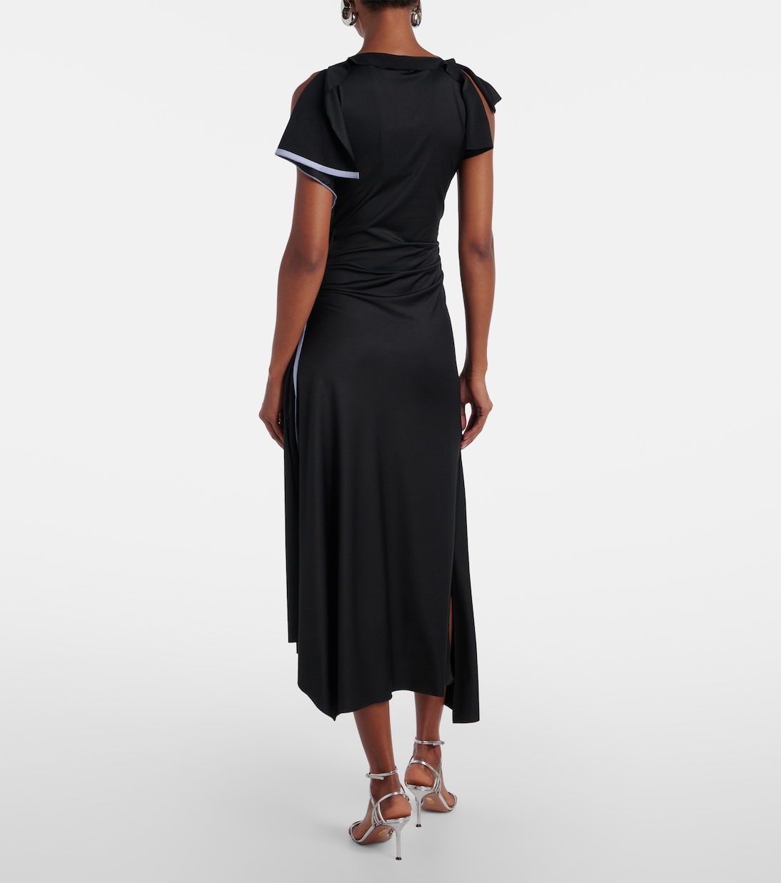 Draped asymmetric midi dress | Victoria Beckham