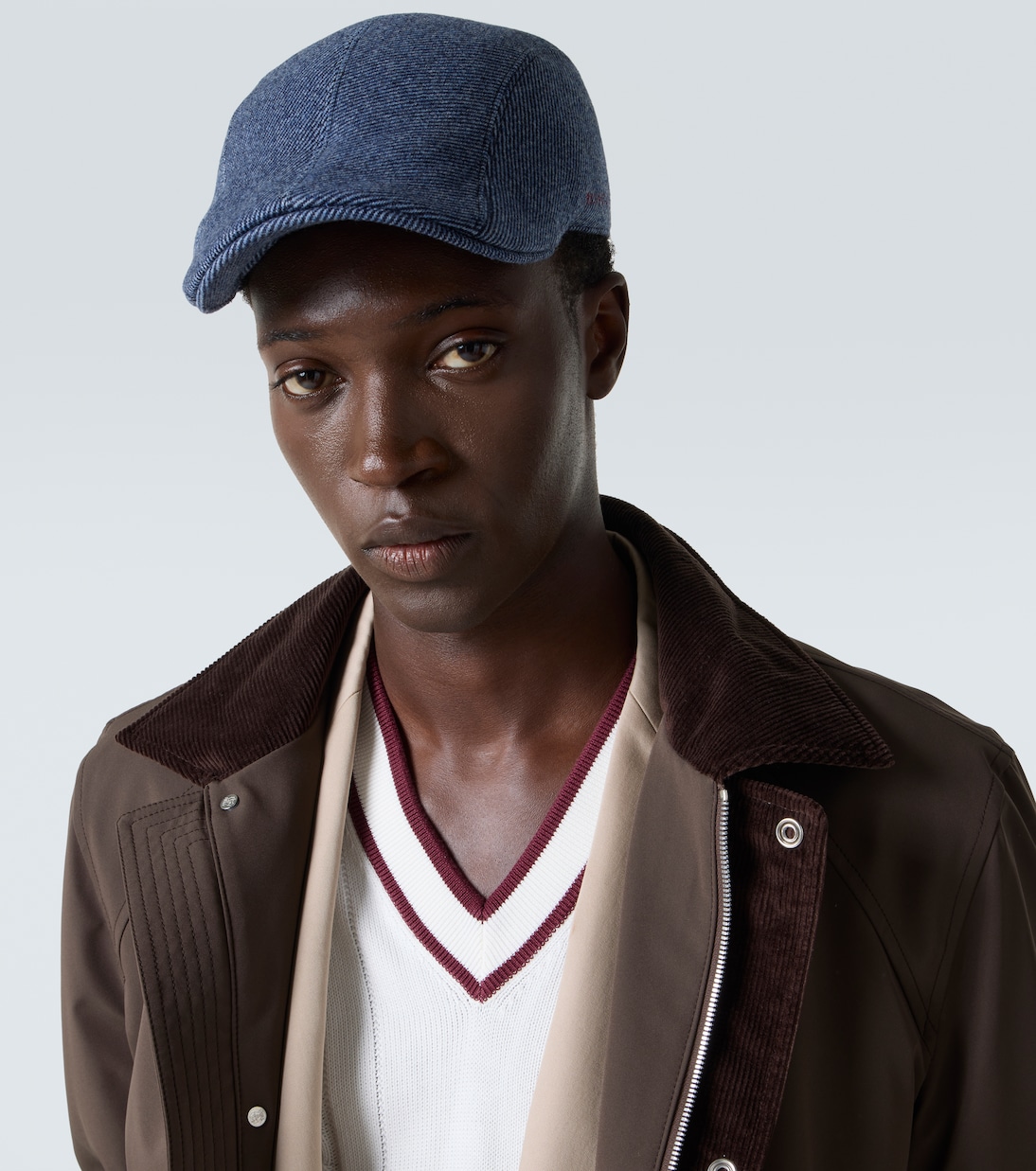 Striped wool, cashmere, and silk cap | Brunello Cucinelli