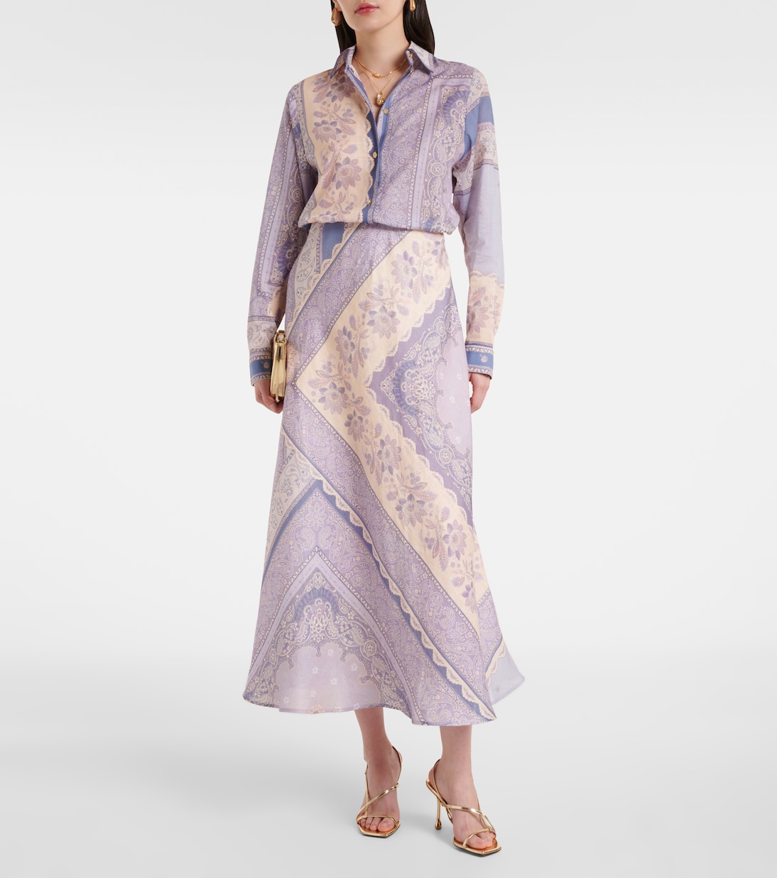 Camisa Lucky de algodón estampada | Zimmermann