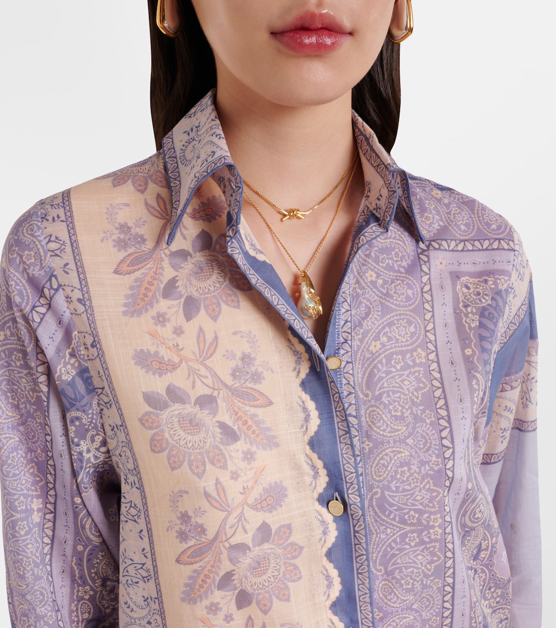 Camisa Lucky de algodón estampada | Zimmermann