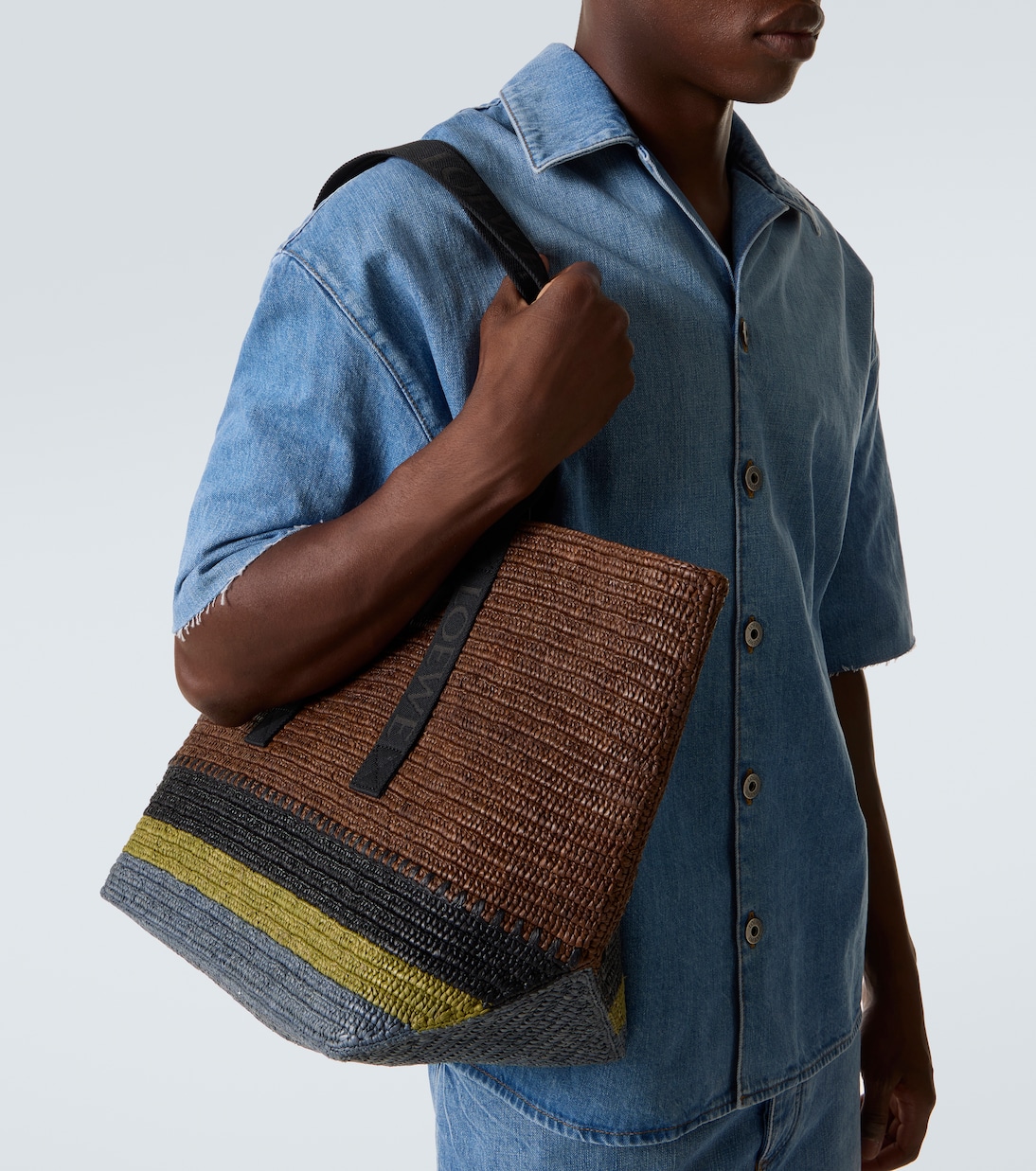 Shopper Fold aus Raffiabast | Loewe
