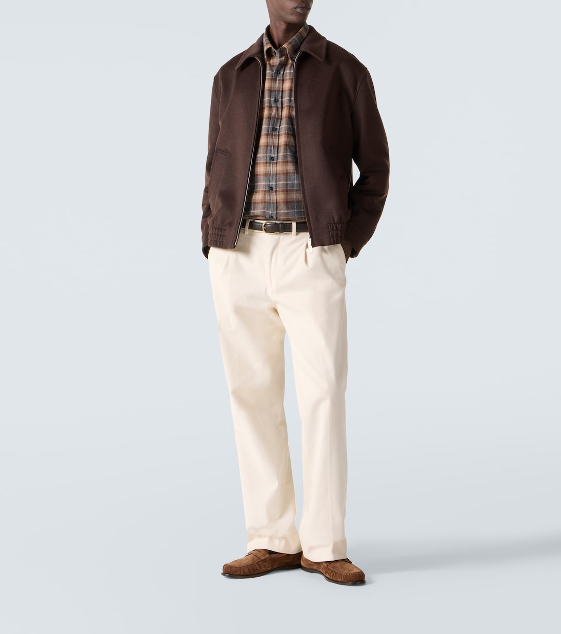 Plaid cotton flannel shirt | Slowear
