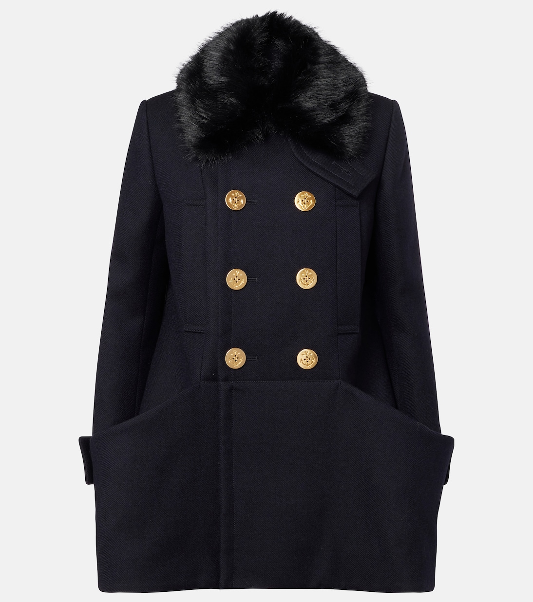 Wool melton coat | Sacai