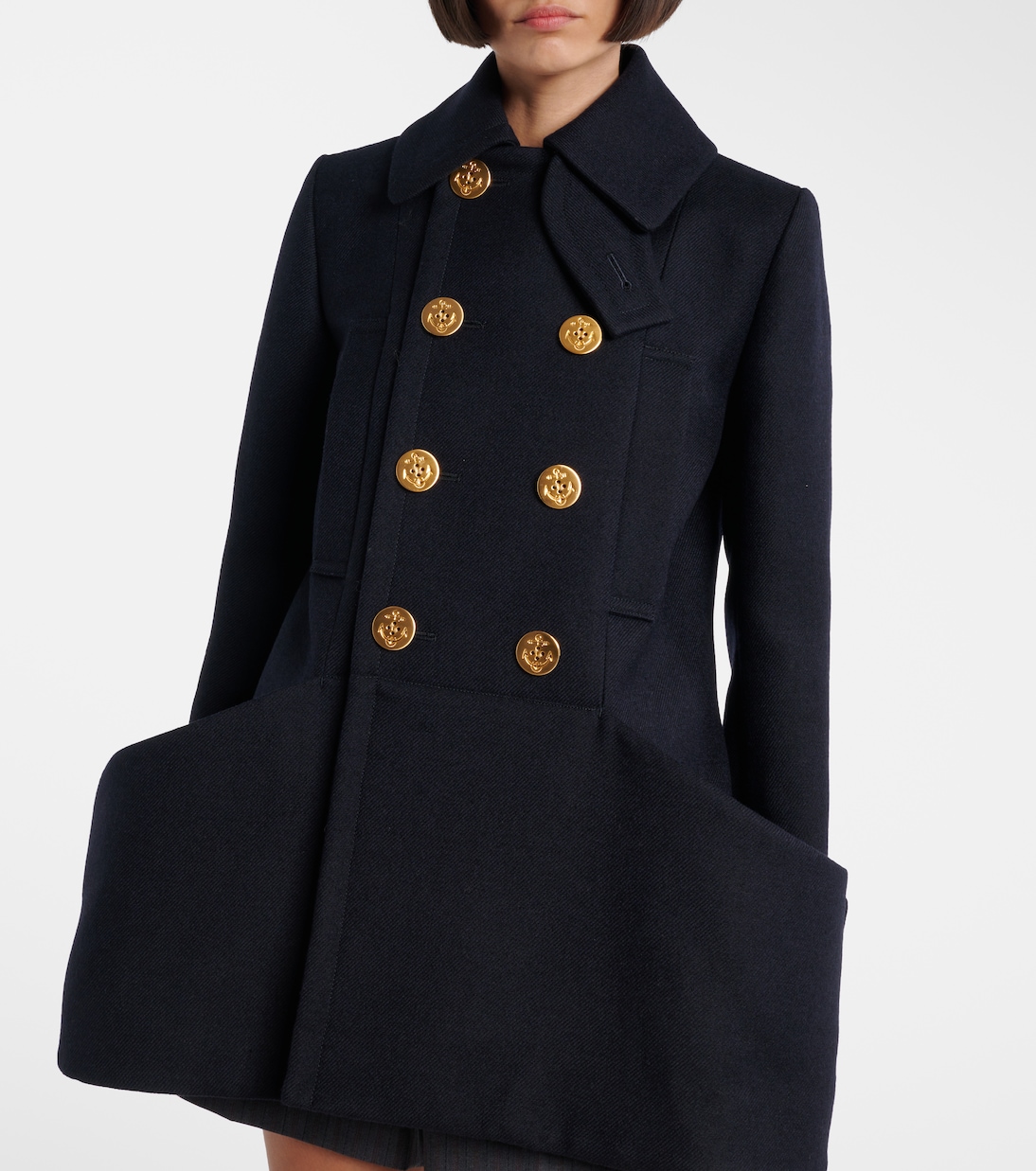 Wool melton coat | Sacai