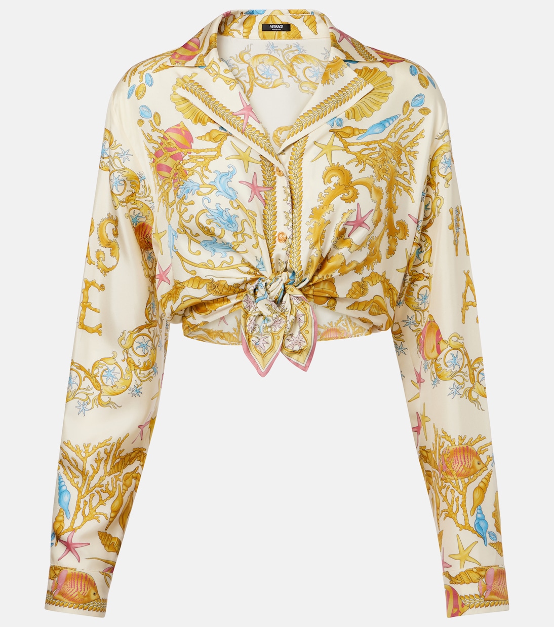 Underwater Barocco crop top | Versace