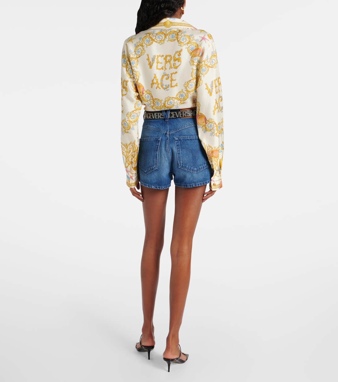 Underwater Barocco crop top | Versace