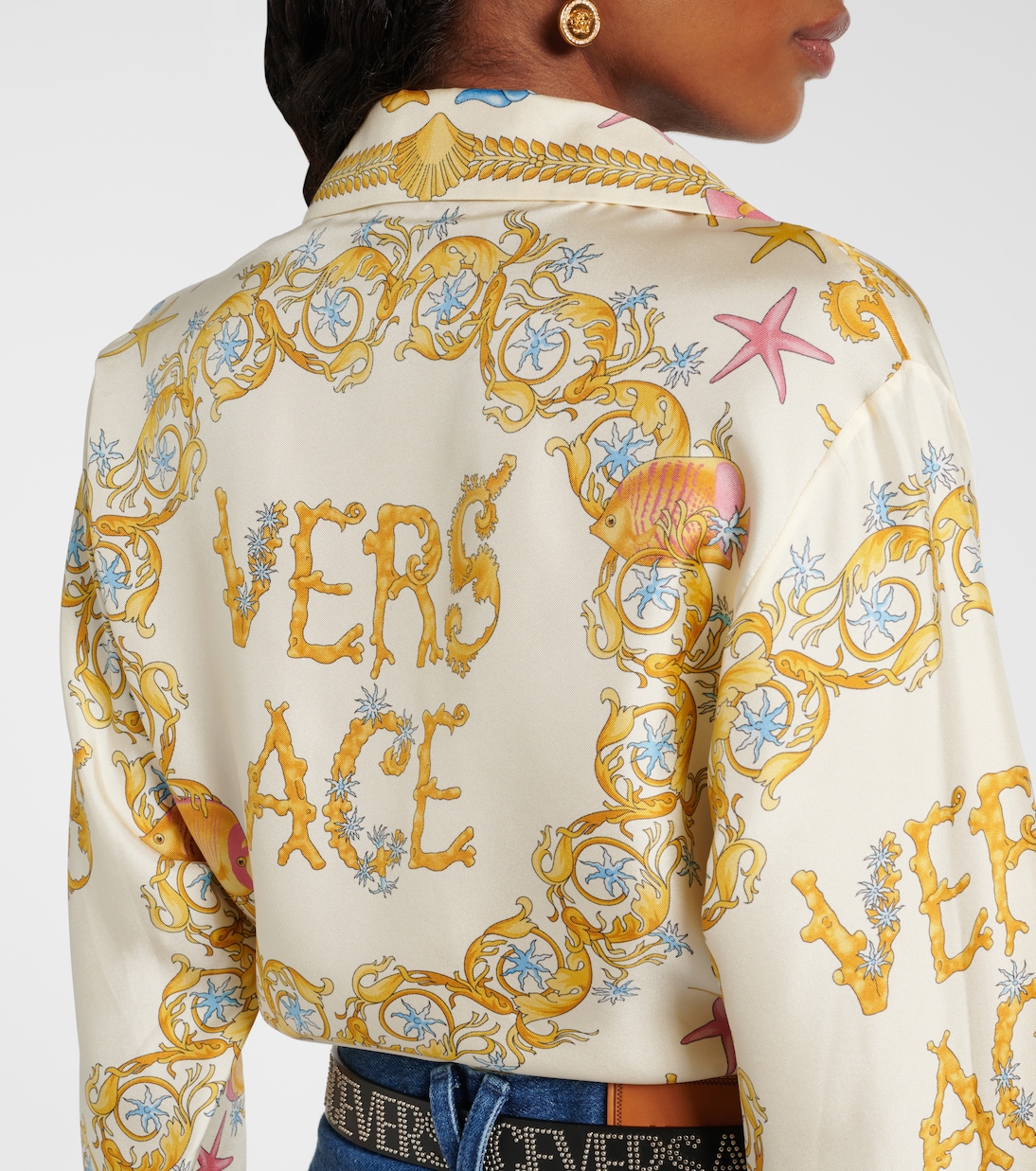 Underwater Barocco crop top | Versace