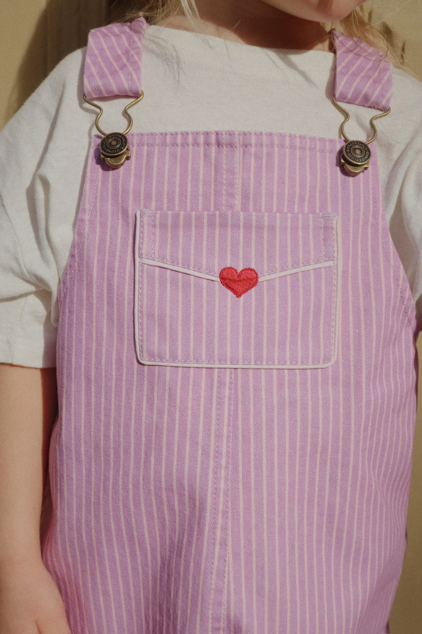 Bébé – Salopette lettre en coton rayé | Konges Sløjd
