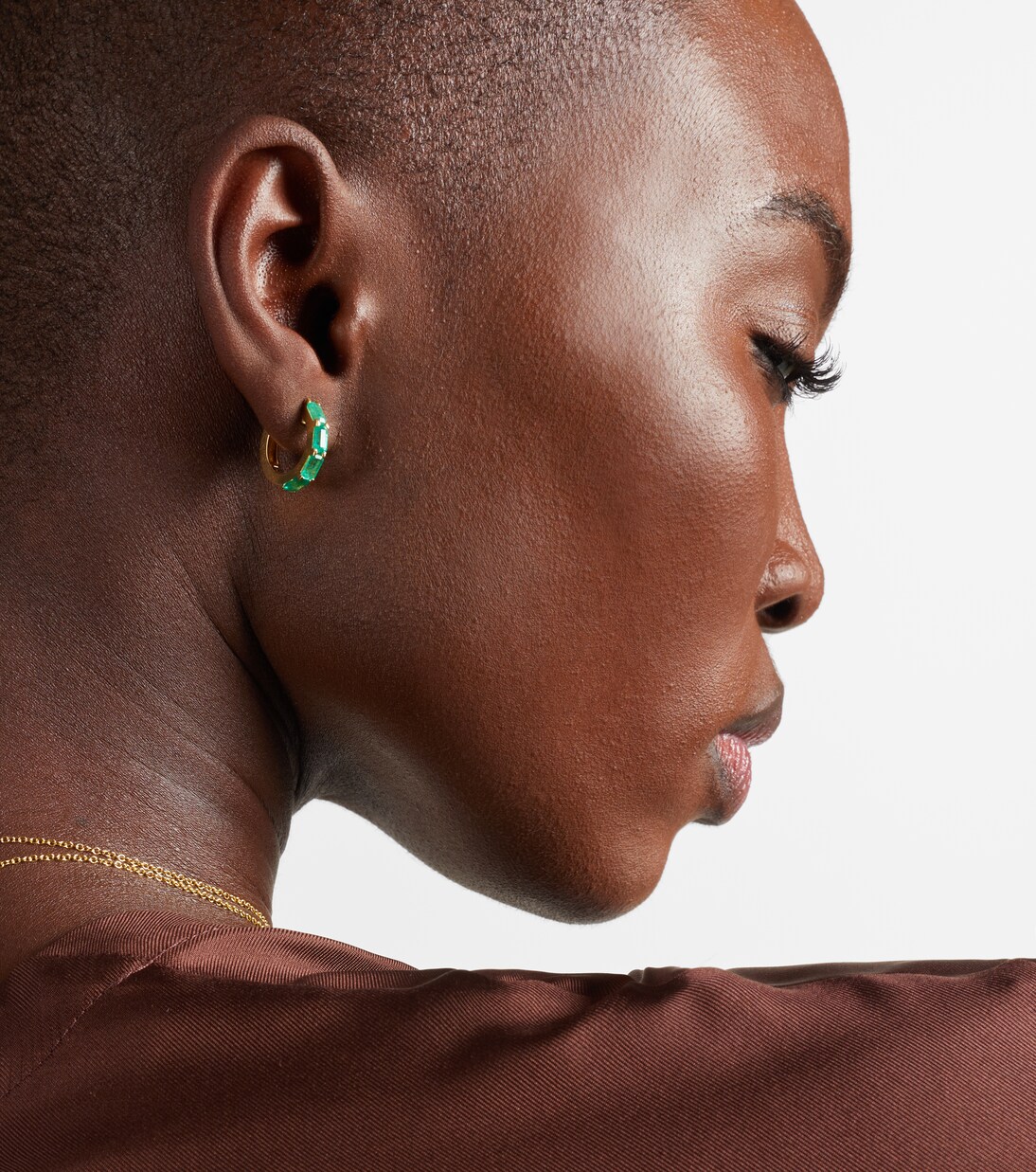 Boucles d'oreilles Hugie en or 18 ct et émeraudes | Shay Jewelry