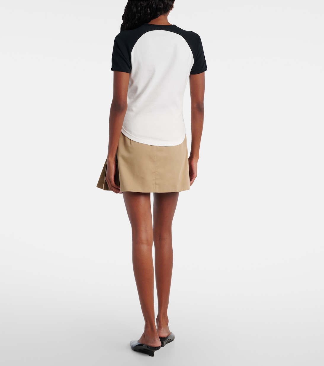 Circle Contrast cotton jersey T-shirt | Courrèges
