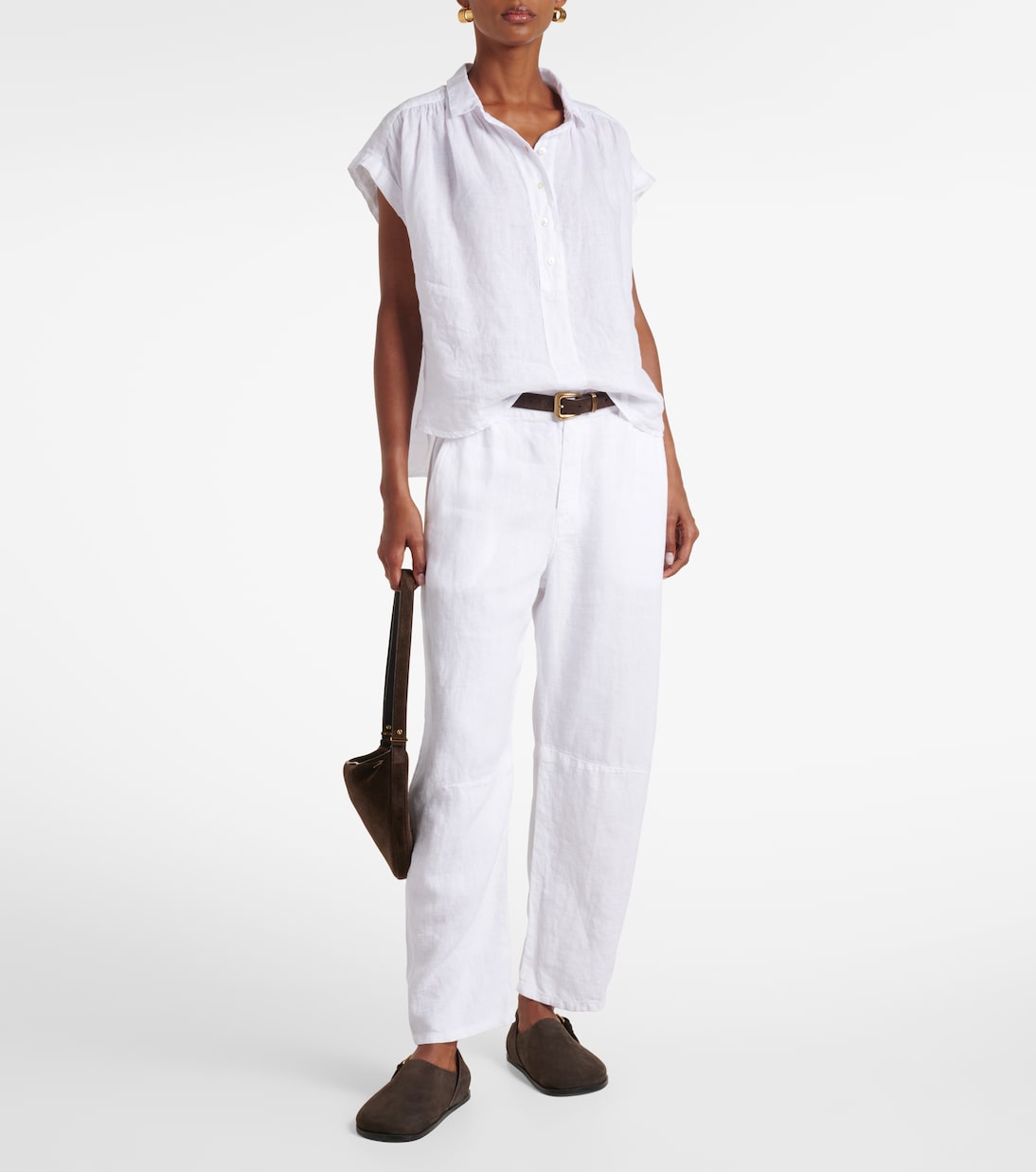 Taylor linen straight pants | Velvet