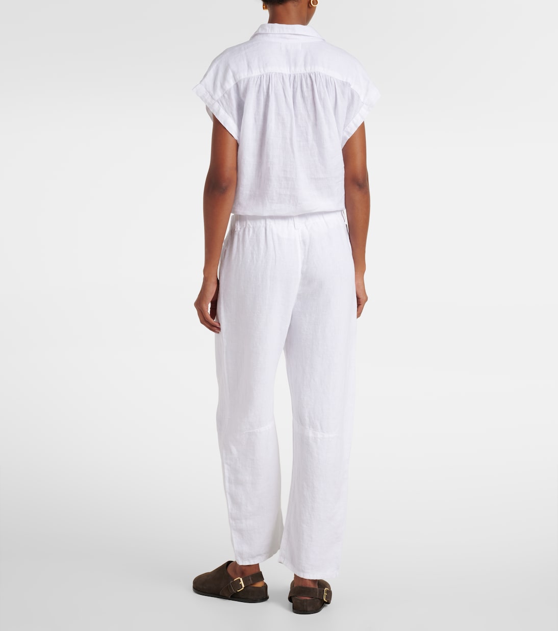 Taylor linen straight pants | Velvet