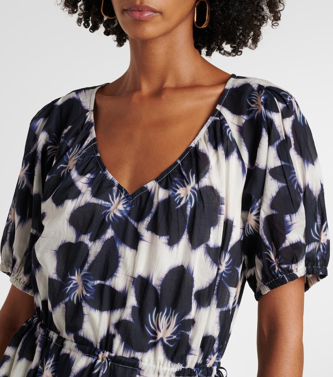 Hazel floral cotton voile minidress | Velvet