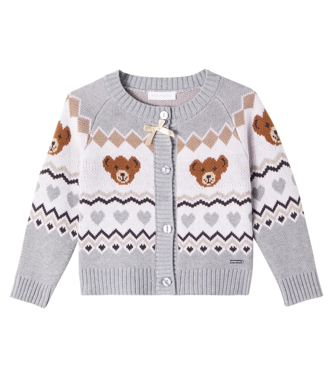 Cardigan aus Jacquard-Strick | Monnalisa