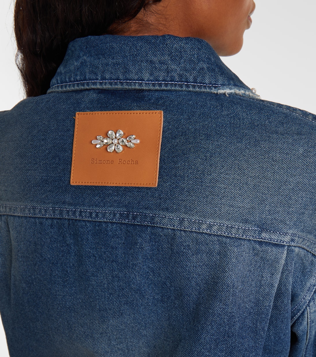 Turbo embellished denim jacket | Simone Rocha