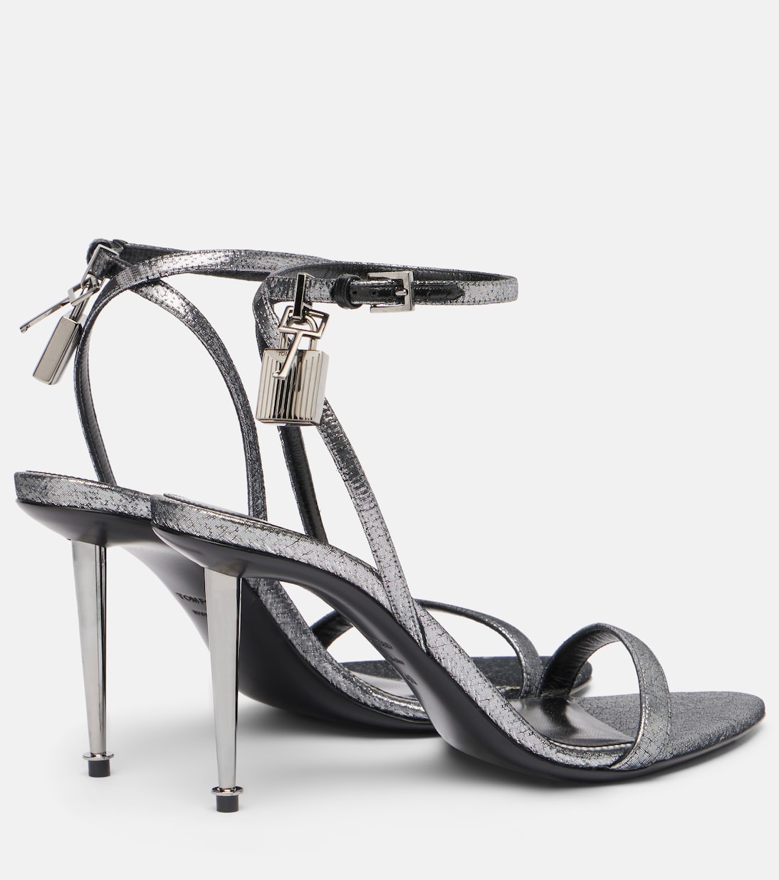 Sandalen Padlock 85 aus Metallic-Leder | Tom Ford