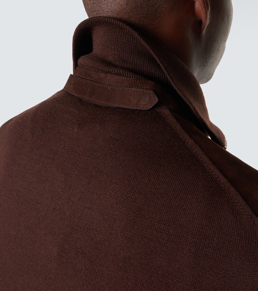Cardigan mit Veloursleder | Tom Ford