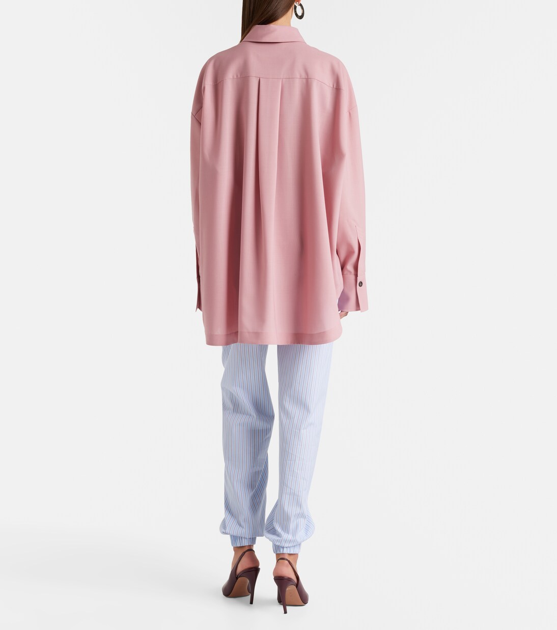 Pantalon rayé en coton | The Attico