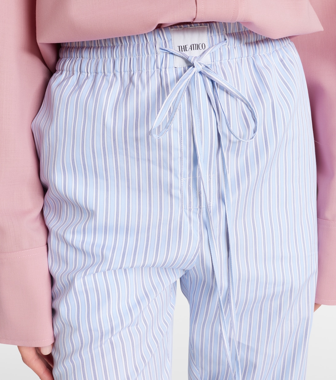Pantalon rayé en coton | The Attico
