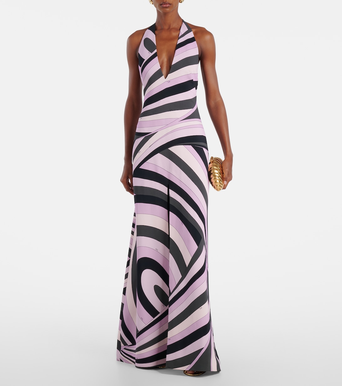 Iride halterneck satin gown | Pucci