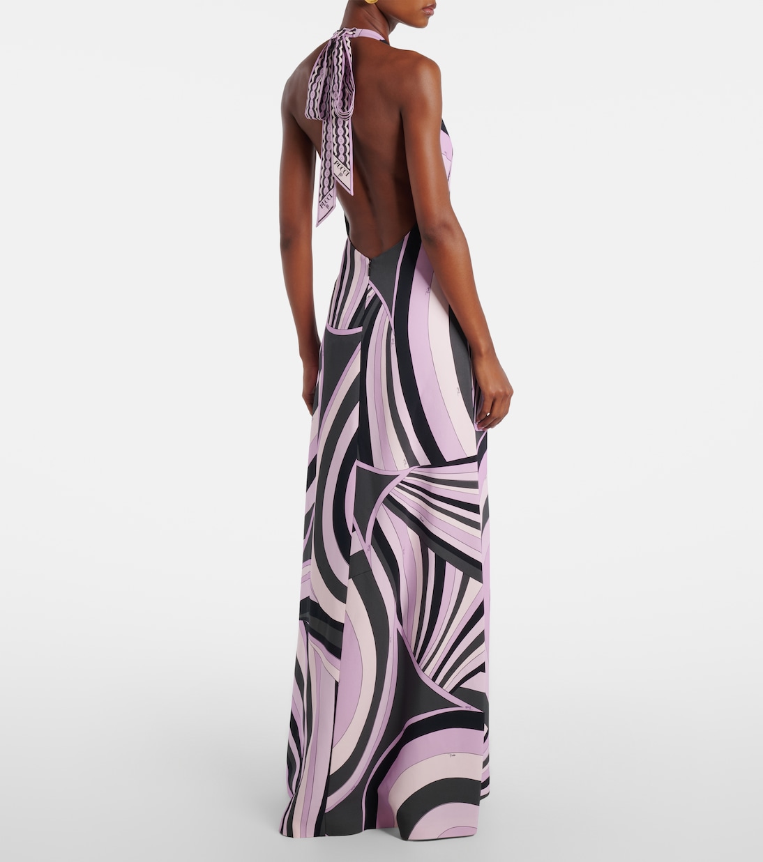 Iride halterneck satin gown | Pucci