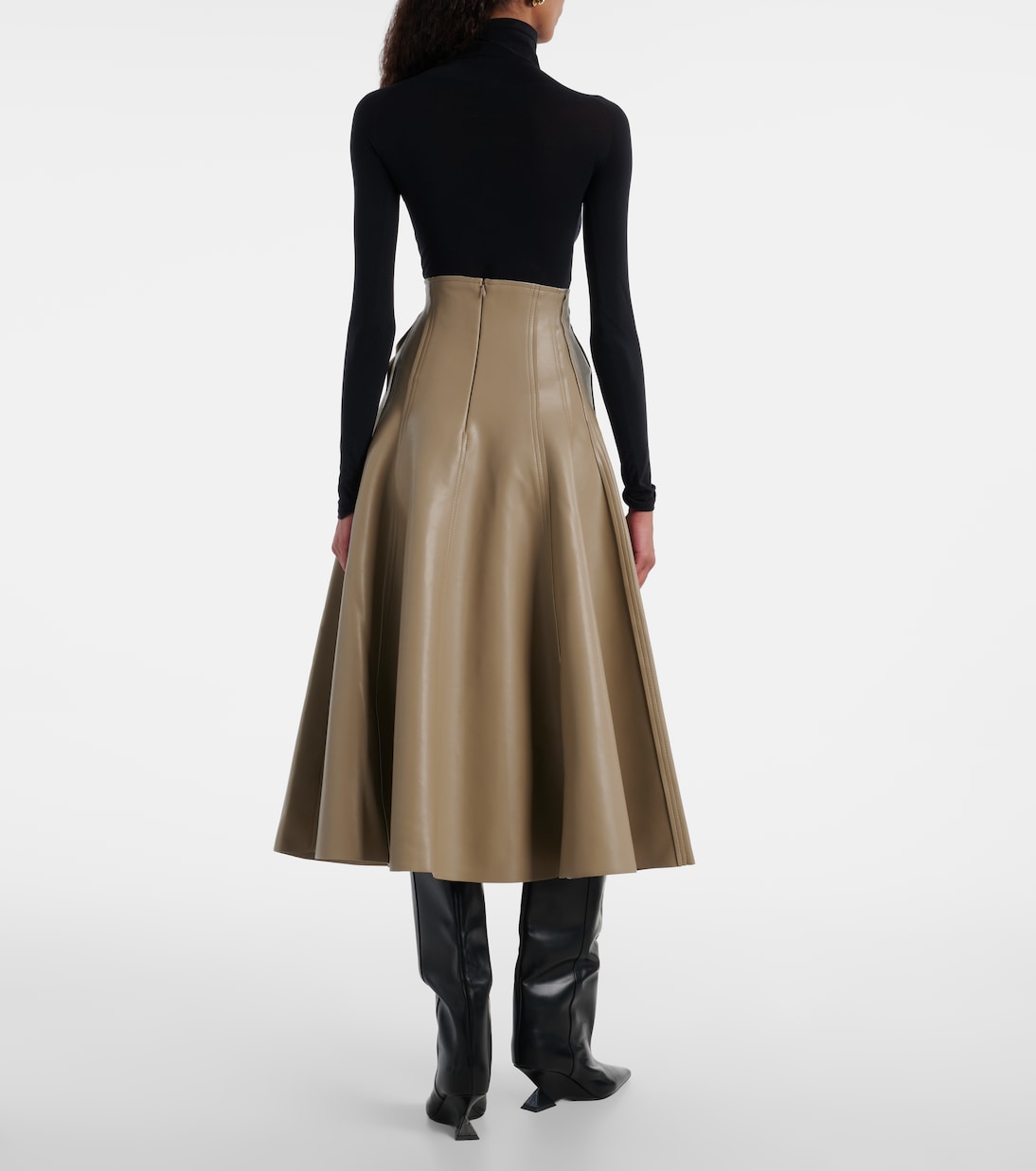 Flared midi skirt  | Norma Kamali