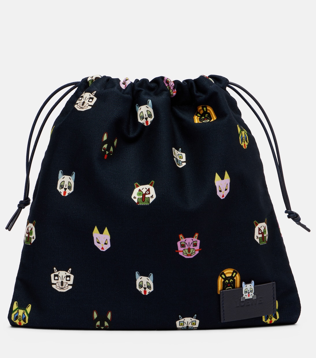 x Louis Wain Cat Small denim pouch | Loewe