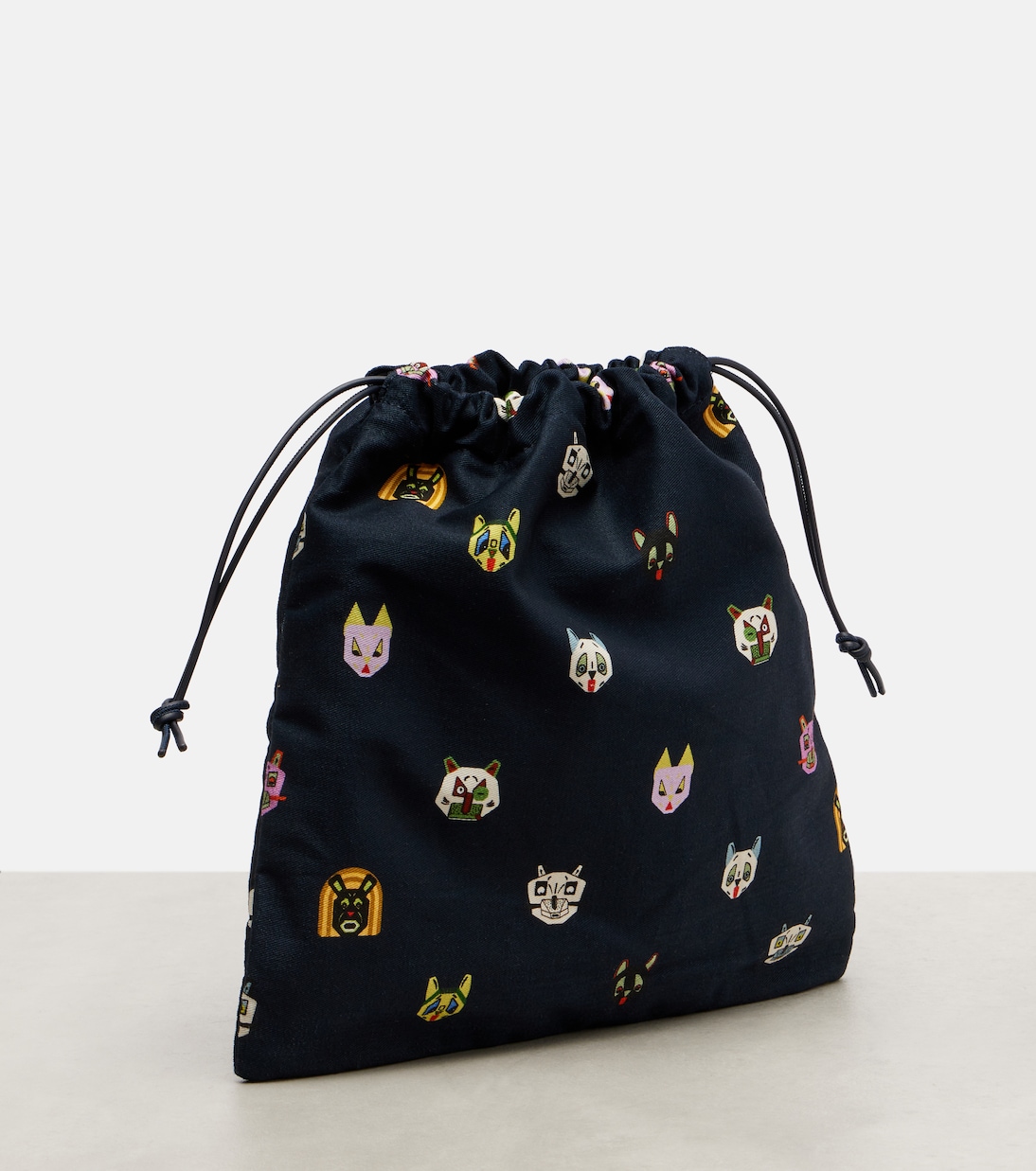 x Louis Wain Cat Small denim pouch | Loewe