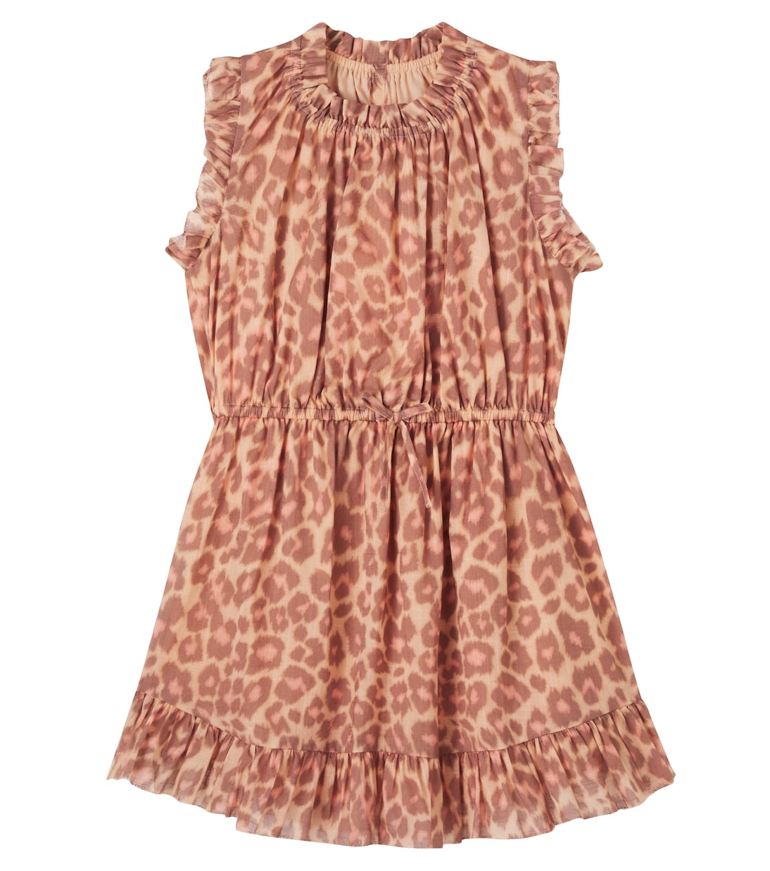 Leopard-print ruffled cotton dress | Zimmermann Kids