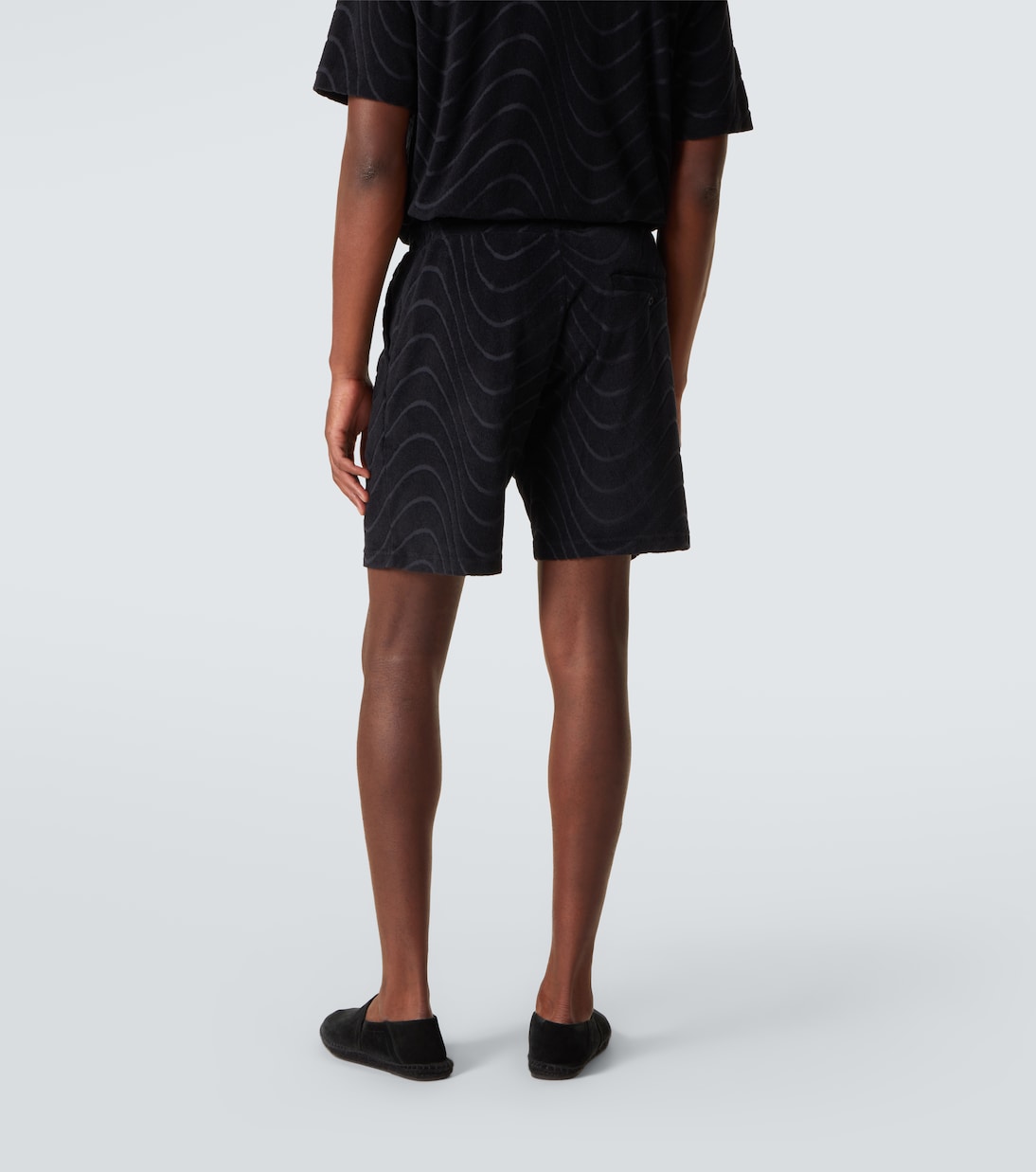 Embroidered cotton-blend terry shorts | Frescobol Carioca