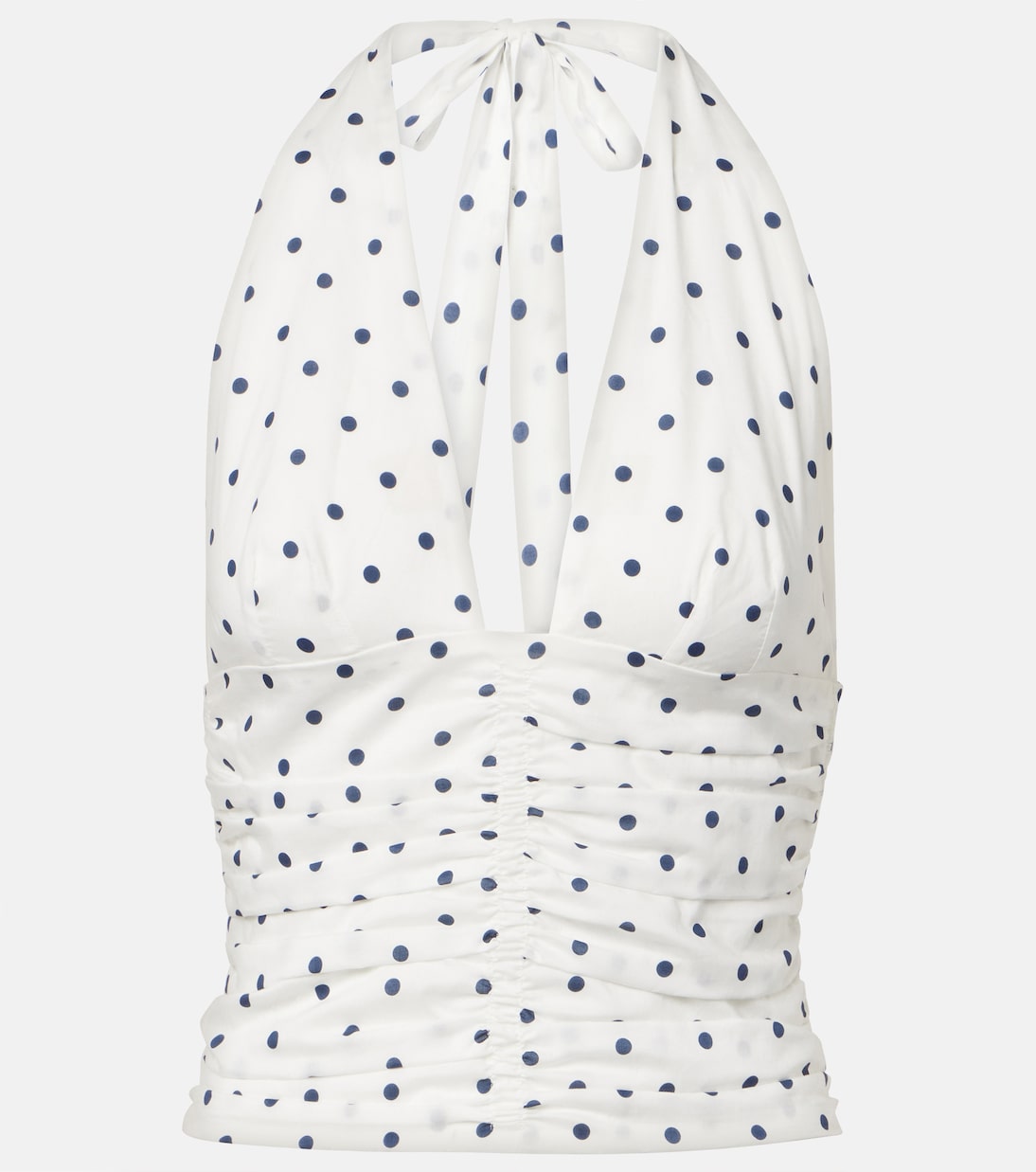 Edie polka-dot halterneck top | Posse