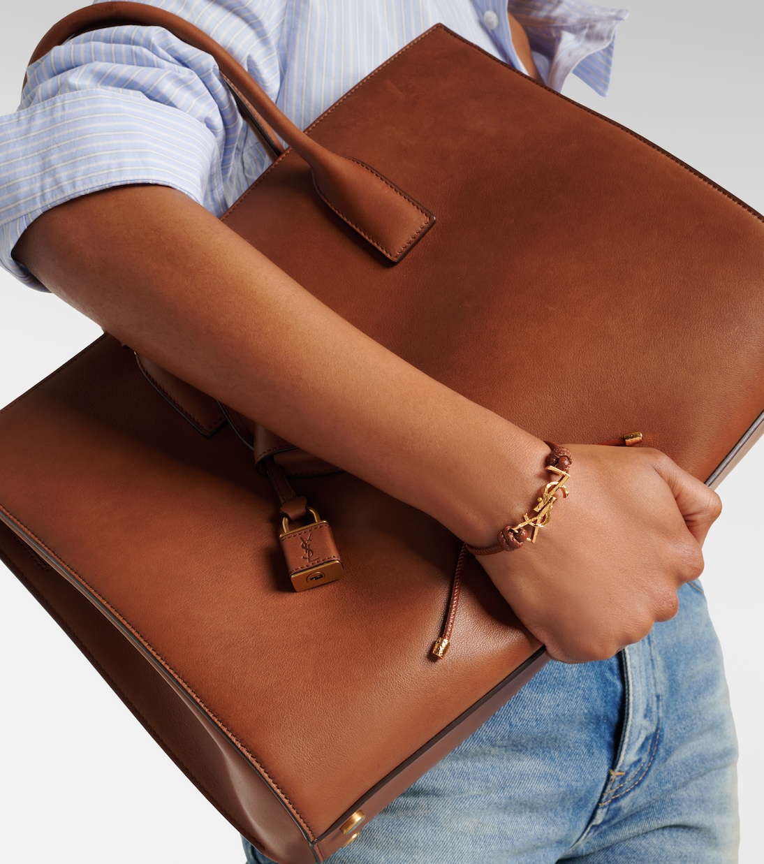 Cassandre leather bracelet | Saint Laurent